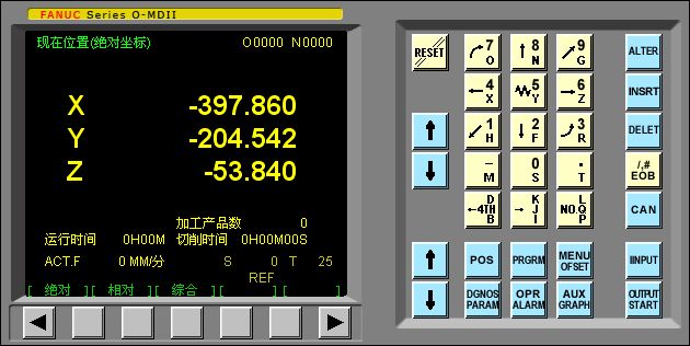 FANUC（发那科）法兰克加工中心0MD数控系统操作面板的各种按键是什么意思？ 法兰克加工中心 第1张