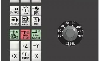 Siemens 802S M加工中心仿真软件上的标准操作面板上的按钮是什么意思？西门子加工中心802SM操作面板按钮详解