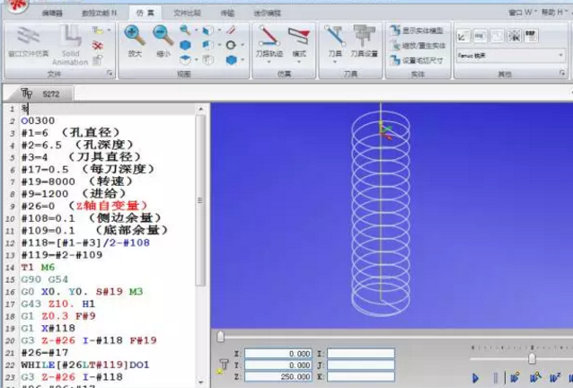 数控CNC加工中心螺旋铣孔的宏程序