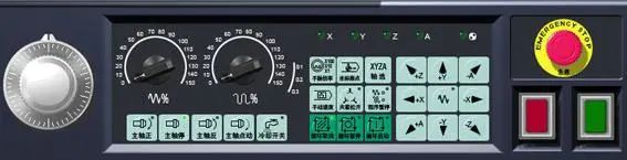WA310M 华兴数控铣床CNC加工中心数控系统操作面板按钮是什么意思？